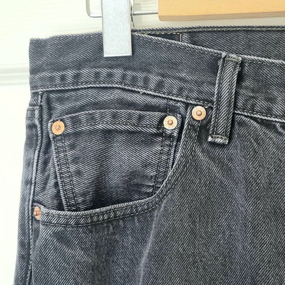 LEVI'S 501 Men Straight Fit-Coupe Droit Black Jean 36x34 - Picture 8 of 8